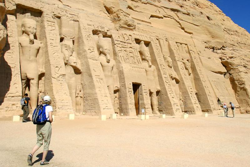 IMG_1837 An unknown tourist at Abu SImbel.
