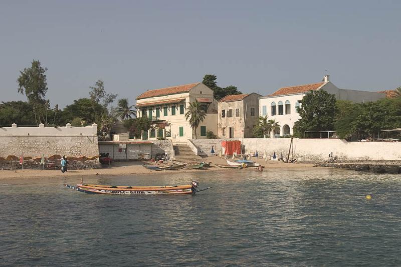 CRW_4391 Oct. 23, 2006 - Dakar, Senegal.  Slave traders' houses at Ile de Goree.