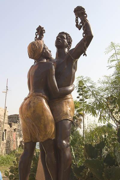 CRW_4396 Oct. 23, 2006 - Dakar, Senegal.  Memorial statue at the slave market.