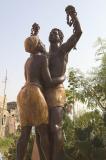 CRW_4396 Oct. 23, 2006 - Dakar, Senegal.  Memorial statue at the slave market.